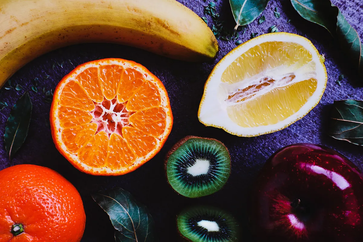 Colorful whole foods used in nutrition-first digestive care